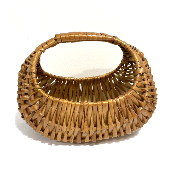 Vintage Accents Vintage Wicker Flower Basket Mini Top Handle Rich